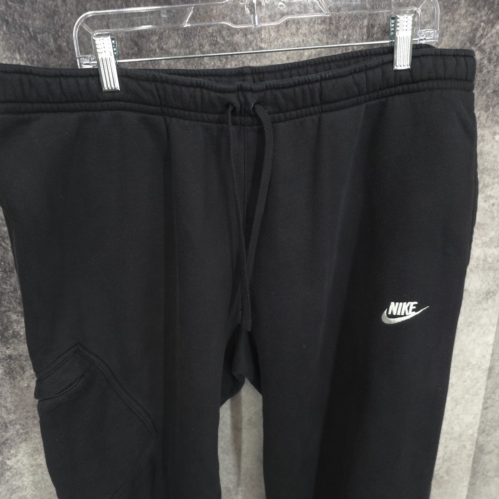 Nike Sweatpants Mens XXL Black Fleece Lined Pockets Swoosh Logo 823513-010‎ - Picture 4 of 13